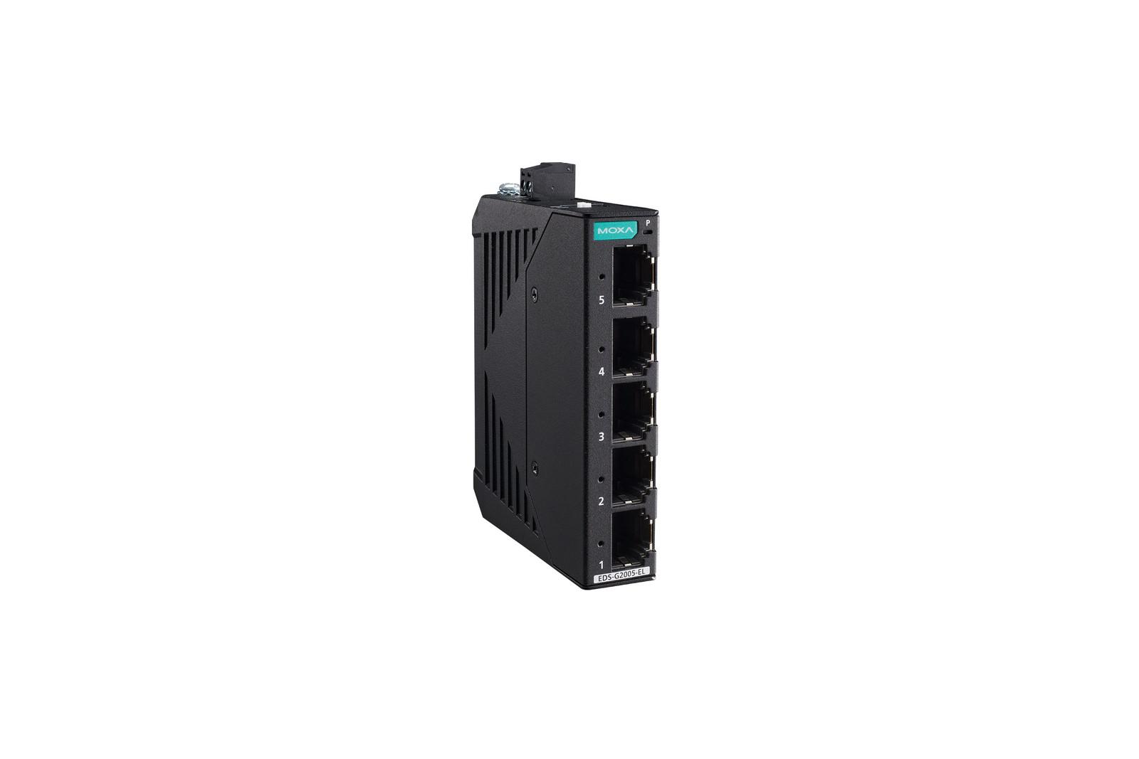 EDS-G2005-EL Series 5-port  entry-level unmanaged full Gigabit Ethernet switches with metal housing