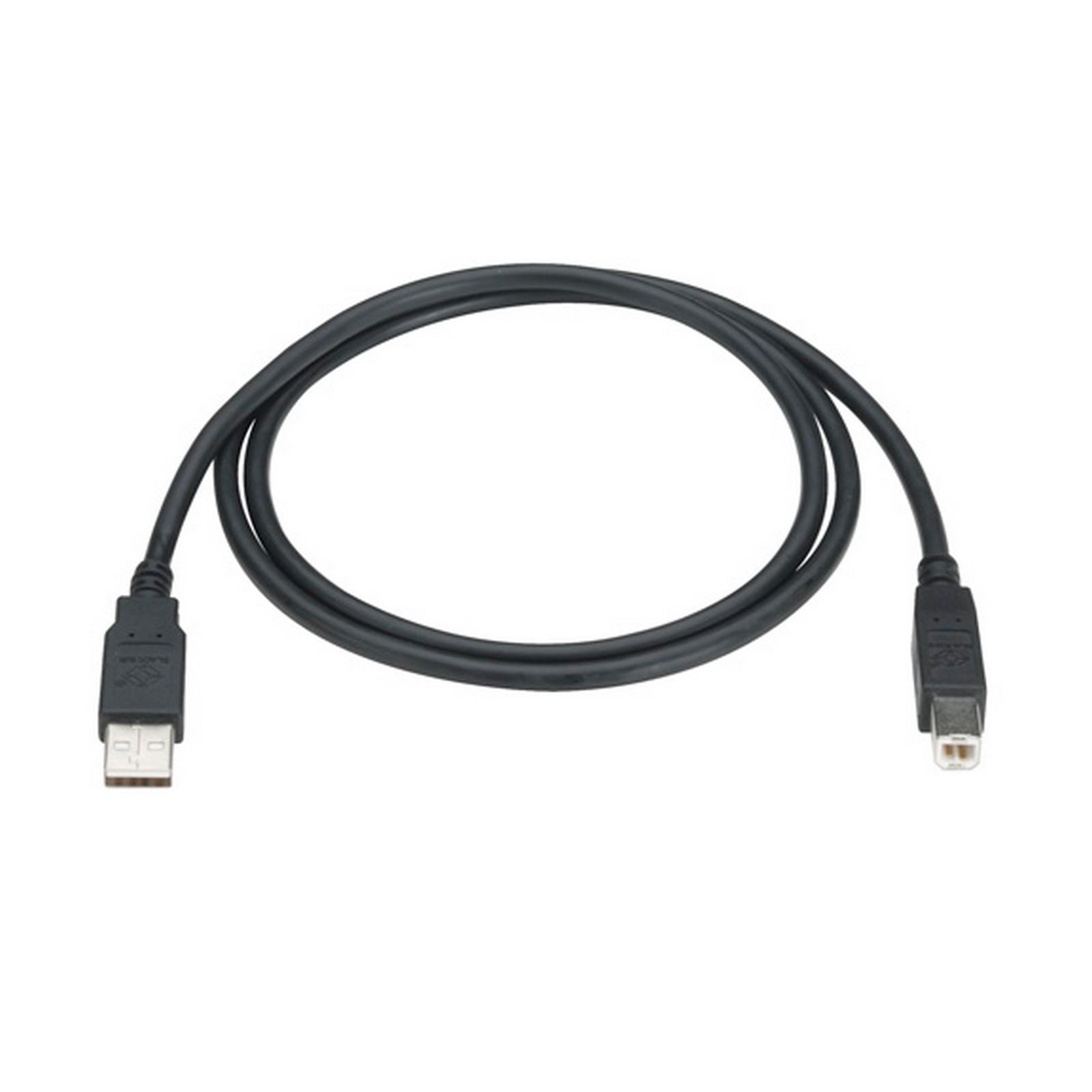 USB 2.0 Cable - Type A Male to Type B Male, Black, 15-ft. (4.6-m)